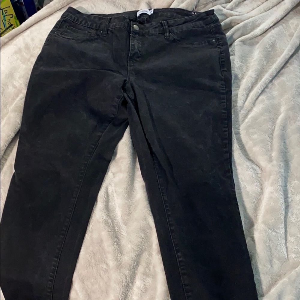 Black slim leg jeans